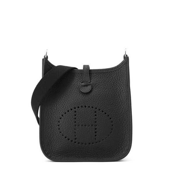HERMES Evelyne Long Size TPM Taurillon Clemence Black - Picture 1 of 6